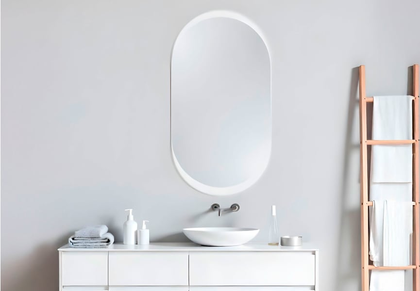Miroir de salle de bains avec éclairage LED Pol Bruntec détail 3