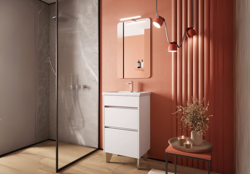 Coycama Berna, ensemble meuble sous-lavabo 41cm à profondeur réduite principal 1