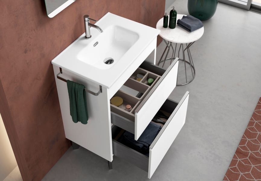 Coycama Berna, ensemble meuble sous-lavabo 41cm à profondeur réduite détail 2