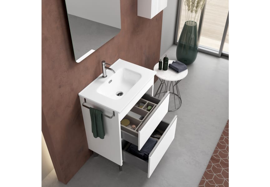 Coycama Berna, ensemble meuble sous-lavabo 41cm à profondeur réduite détail 2