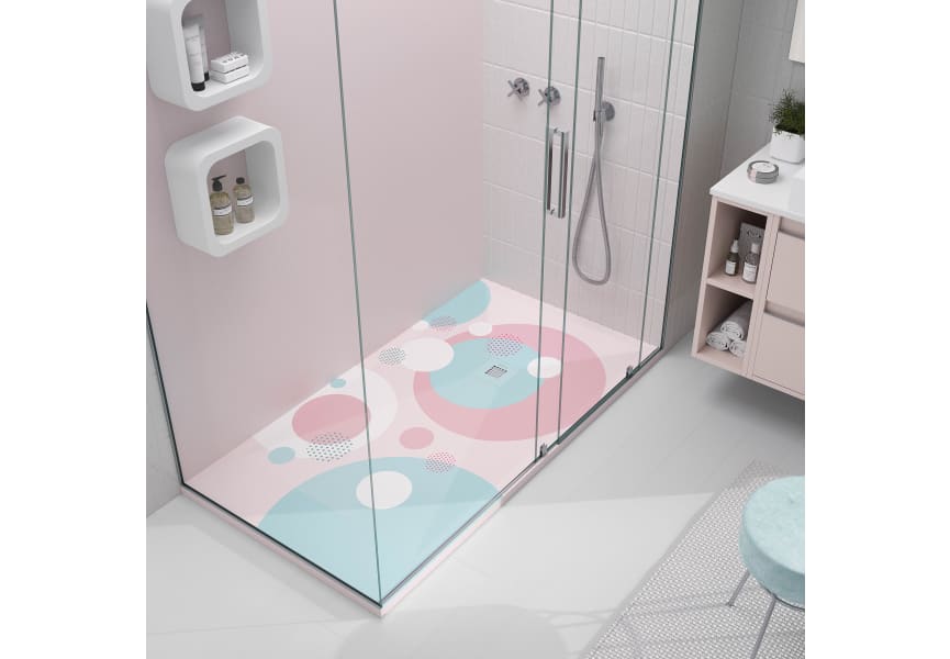 Receveurs de douche en résine décorés Design 3D Coloré Bruntec principal 0