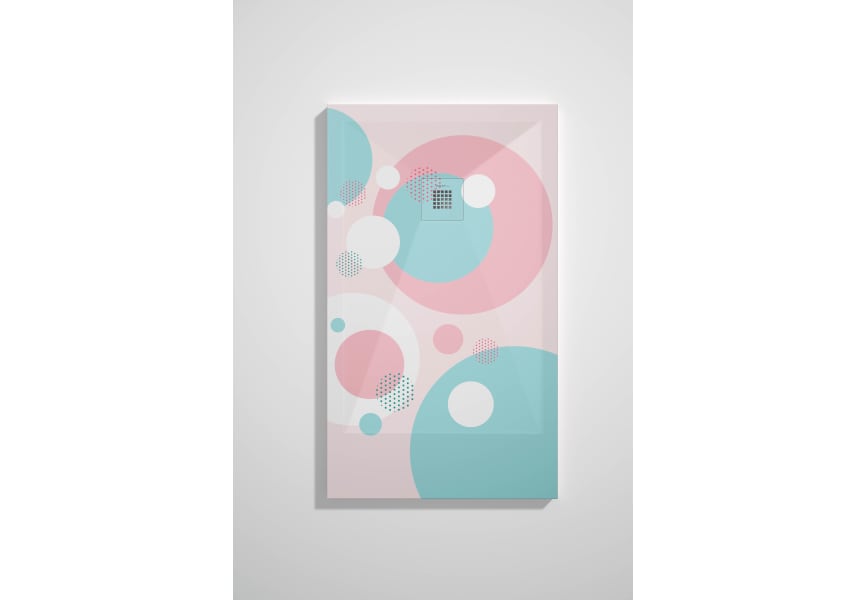 Receveurs de douche en résine décorés Design 3D Coloré Bruntec option 6