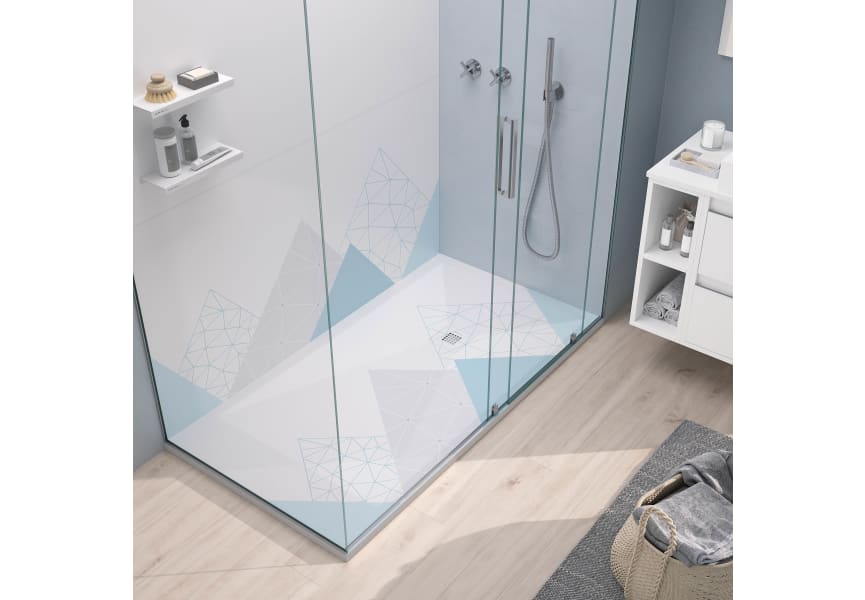 Receveurs de douche en résine décorés Design 3D Coloré Bruntec environnement 2