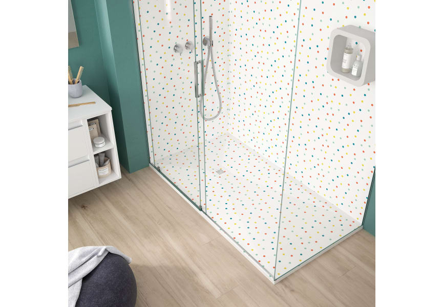 Receveurs de douche en résine décorés Design 3D Colorido Bruntec environnement 1