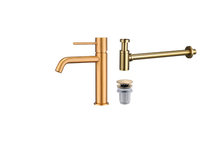 Pack Robinet de lavabo Imex Monza + bonde clic-clac + siphon rond exposé principal 2