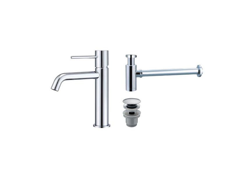 Pack Robinet de lavabo Imex Monza + bonde clic-clac + siphon rond exposé principal 0