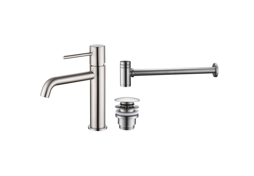 Pack Robinet de lavabo Imex Monza + bonde clic-clac + siphon rond exposé principal 5
