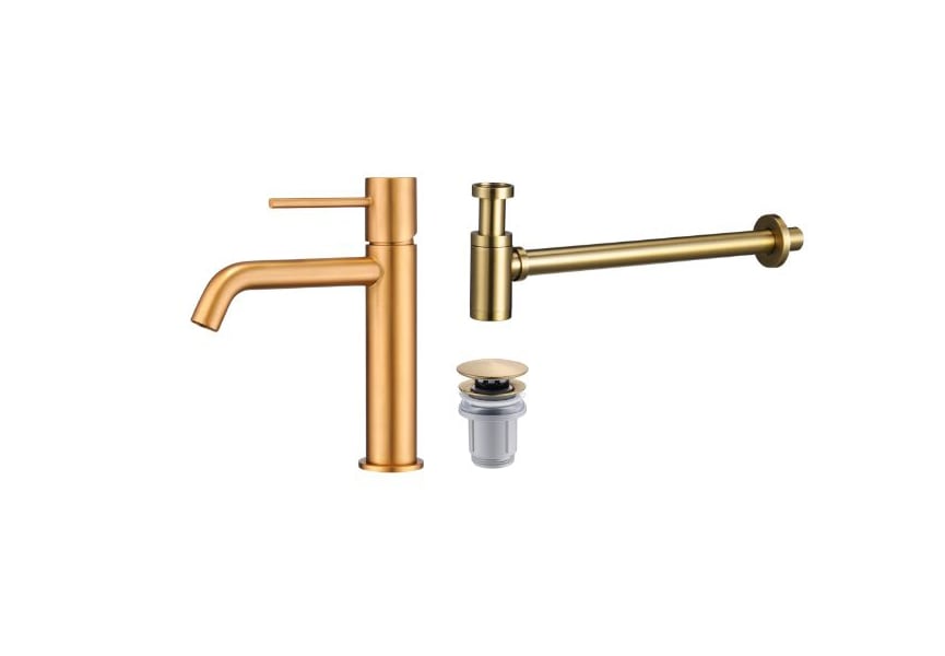Pack Robinet de lavabo Imex Monza + bonde clic-clac + siphon rond exposé principal 2