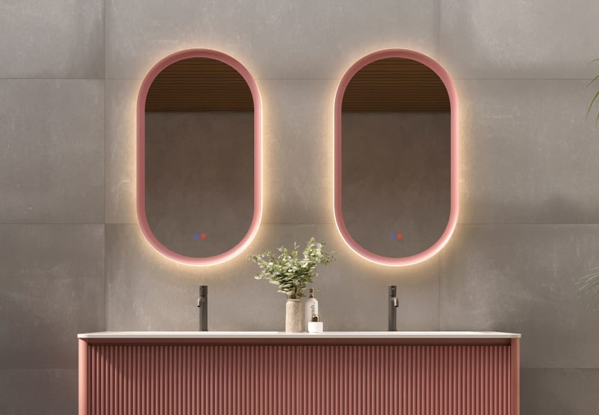 Miroir de salle de bain avec éclairage LED Milano Ledimex principal 0