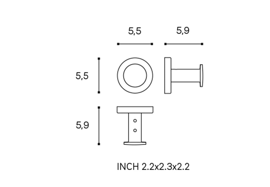 Cintre de salle de bain de salle de bain Architect S+ Cosmic croquis 23