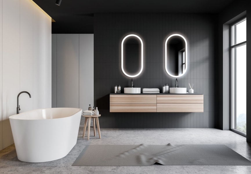 Miroir de salle de bain avec éclairage LED Canadá Ledimex environnement 6