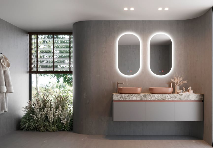 Miroir de salle de bain avec éclairage LED Canadá Ledimex environnement 7