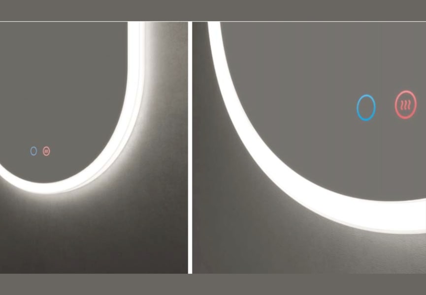 Miroir de salle de bain avec éclairage LED Canadá Ledimex détail 4