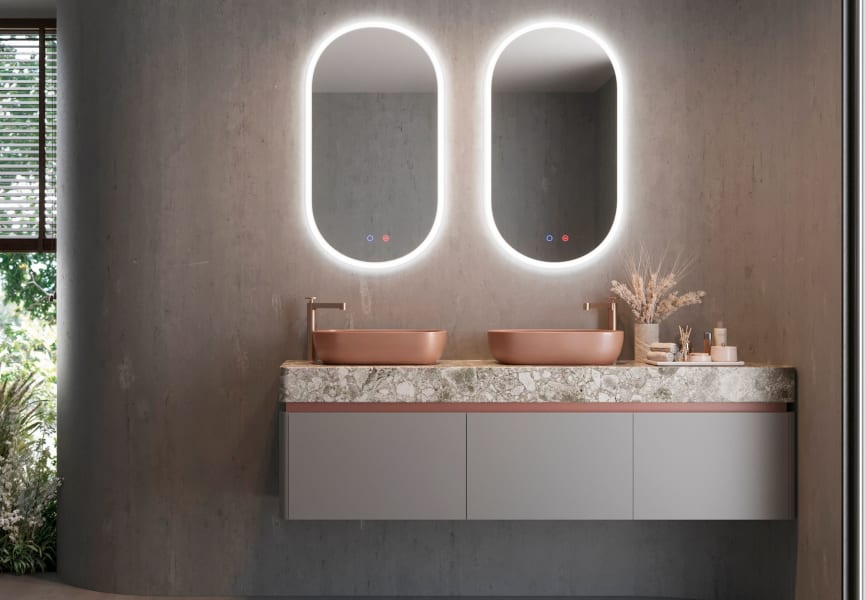 Miroir de salle de bain avec éclairage LED Canadá Ledimex principal 1