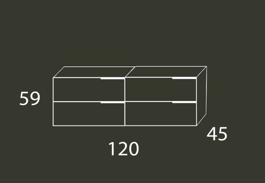 Ensemble de meubles de salle de bains Zahara Bruntec croquis 3