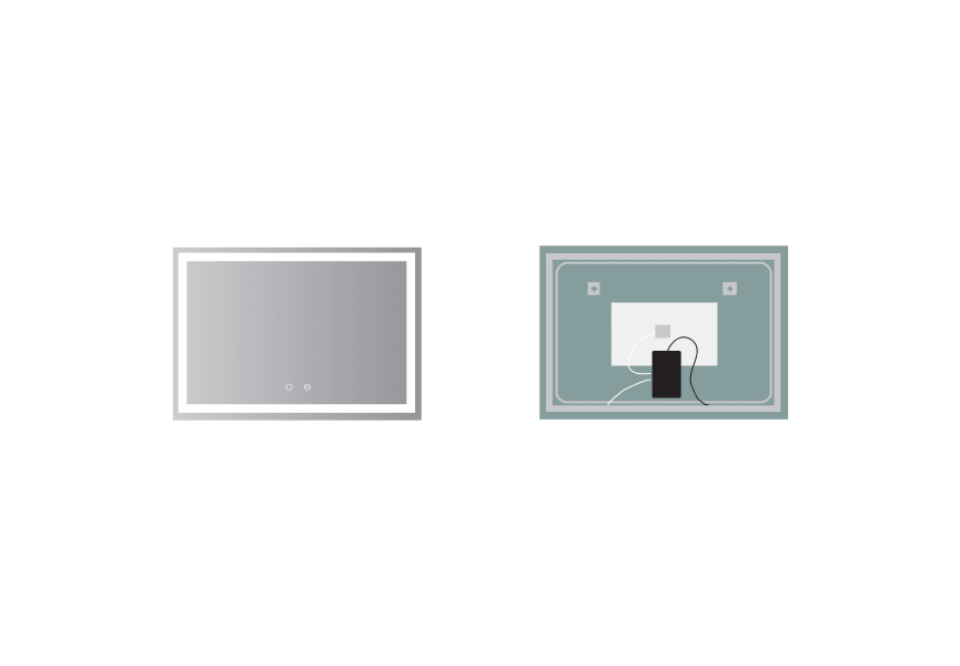 Miroir de salle de bains LED Holanda Ledimex croquis 9