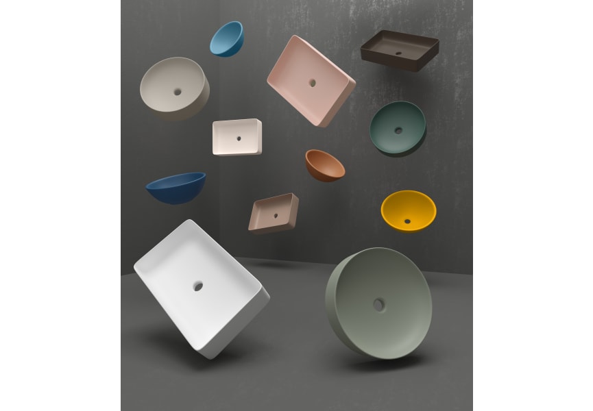 Lavabo à poser Tre 50 couleur Coycama environnement 18