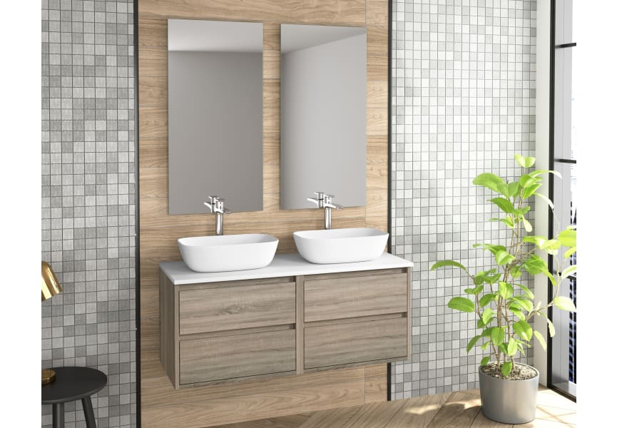 Meuble de salle de bains avec plan de toilette en résine Boston Bruntec principal 5