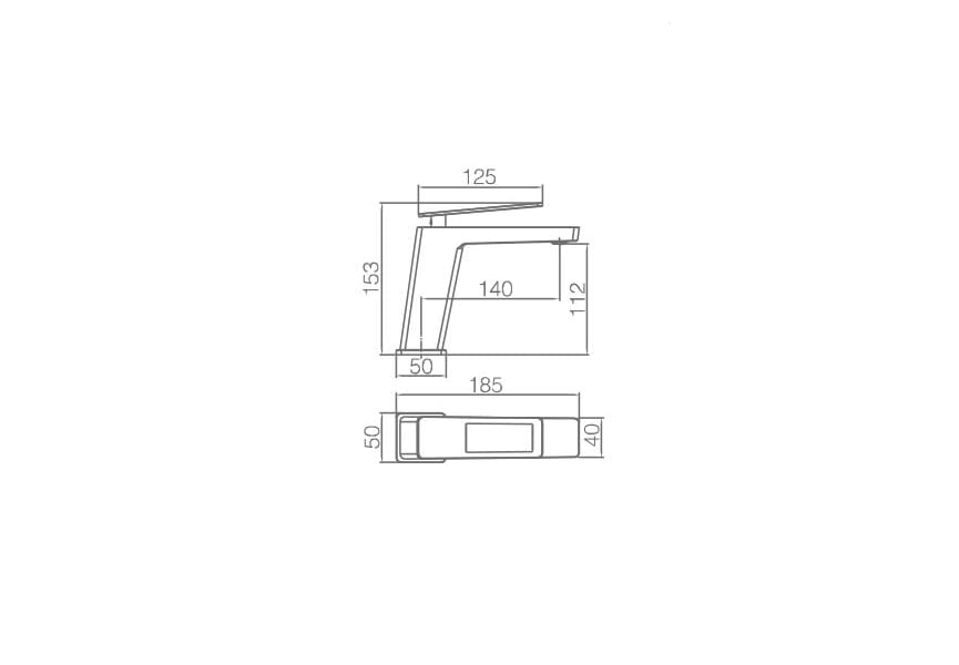 Robinet de lavabo Suecia Imex croquis 10