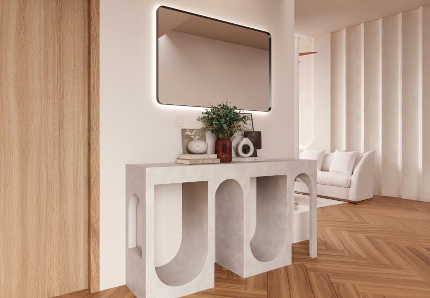 Miroir de salle de bain LED avec éclairage Tyrion Bruntec environnement 6
