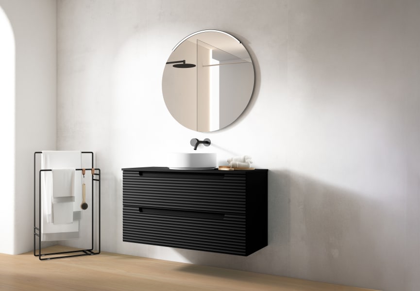 Meuble de salle de bains avec plan de toilette hydrofuge Kyoto Viso principal 3