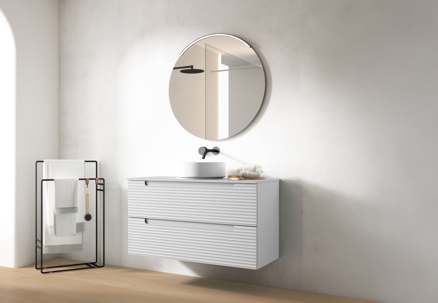 Meuble de salle de bains avec plan de toilette hydrofuge Kyoto Viso principal 4