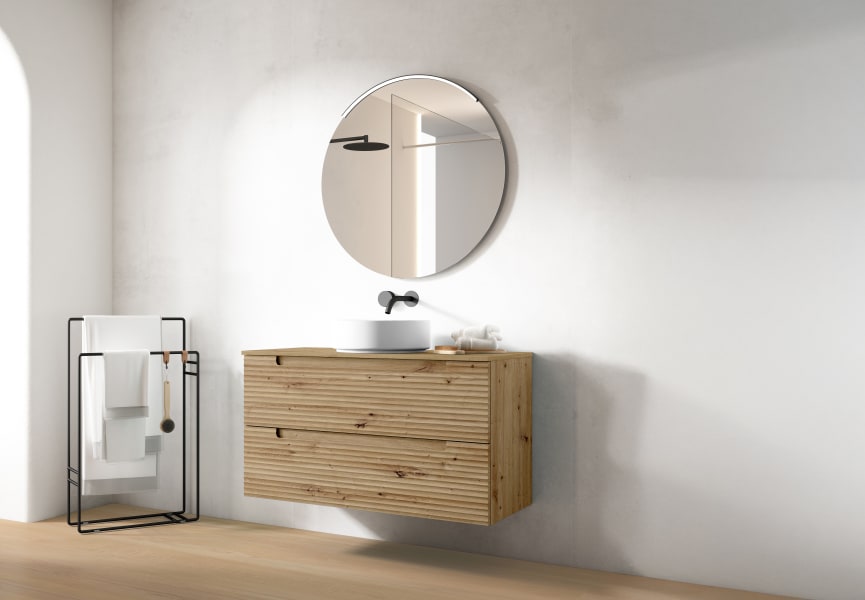 Meuble de salle de bains avec plan de toilette hydrofuge Kyoto Viso principal 0