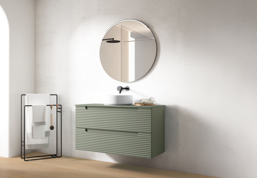 Meuble de salle de bains avec plan de toilette hydrofuge Kyoto Viso principal 7