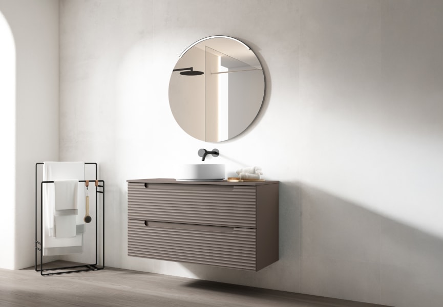 Meuble de salle de bains avec plan de toilette hydrofuge Kyoto Viso principal 9