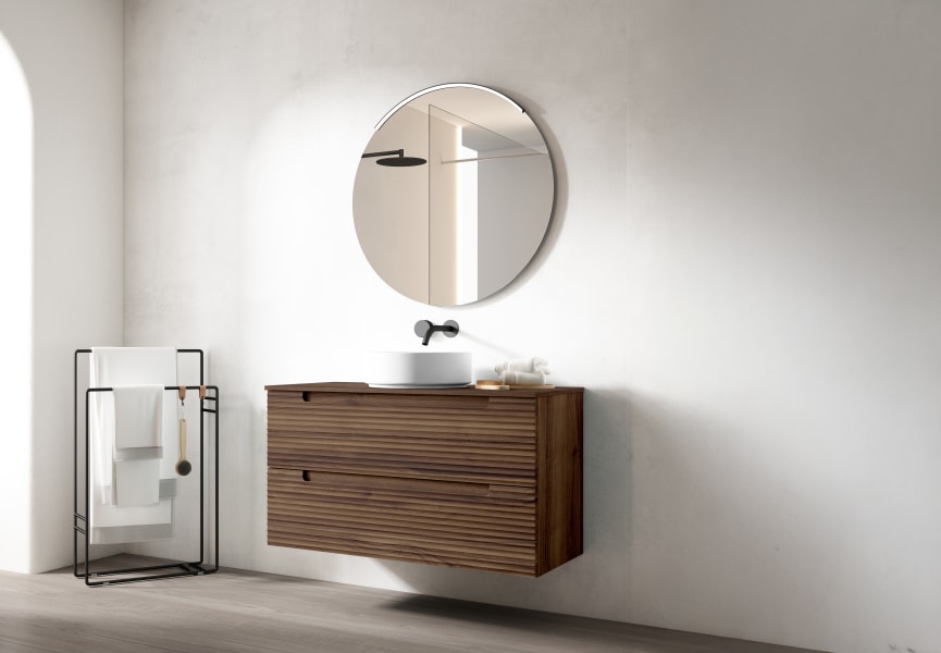 Meuble de salle de bains avec plan de toilette hydrofuge Kyoto Viso principal 1