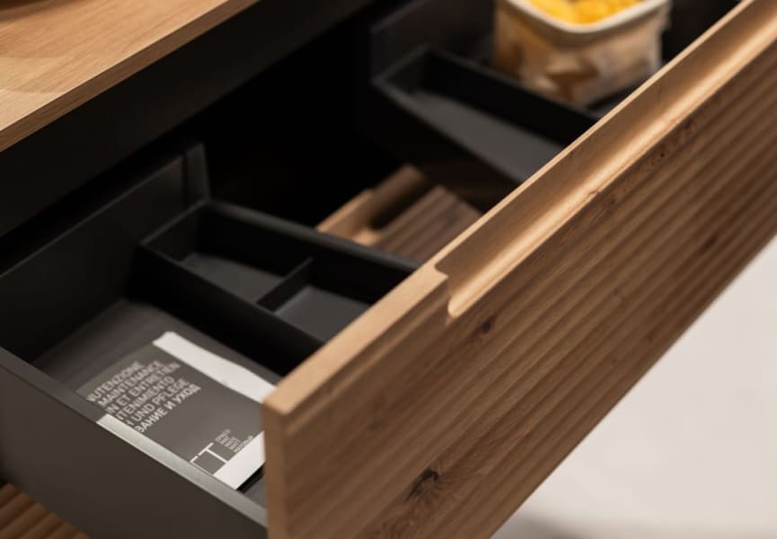 Meuble de salle de bains avec plan de toilette hydrofuge Kyoto Viso détail 17