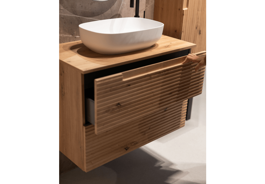 Meuble de salle de bains avec plan de toilette hydrofuge Kyoto Visobath détail 14
