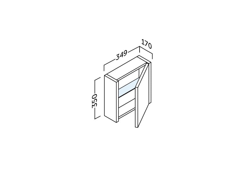 Meuble de salle de bain auxiliaire Joker Coycama croquis 2