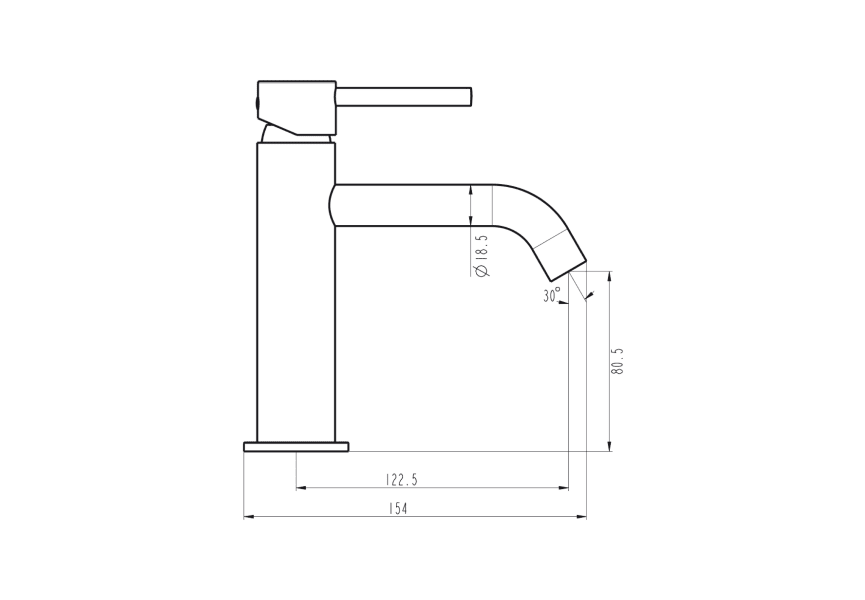 Robinet de lavabo Sirio GME croquis 10