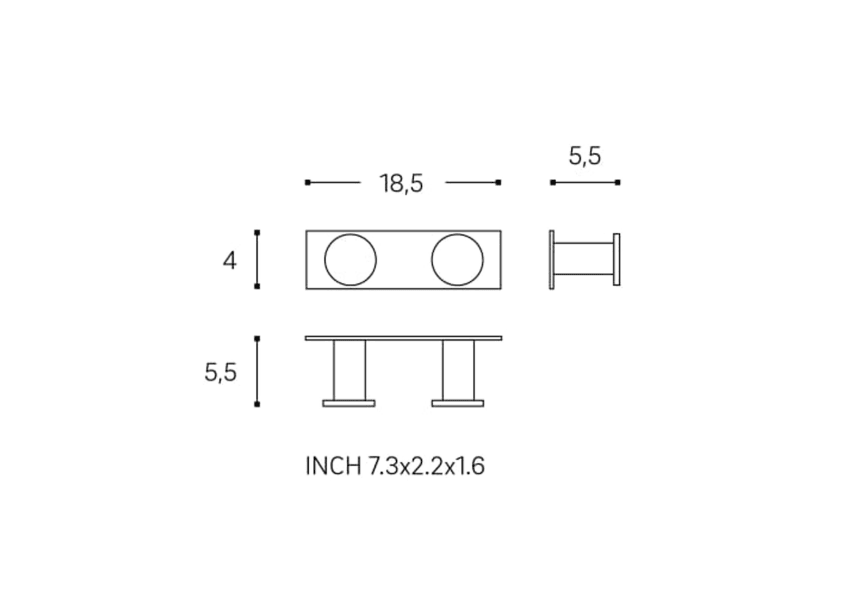 Cintre de salle de bain de salle de bain Architect Cosmic croquis 4