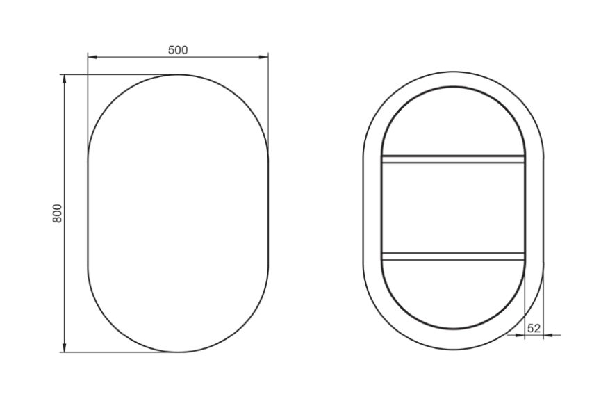 Miroir de salle de bains Ada Visobath croquis 3
