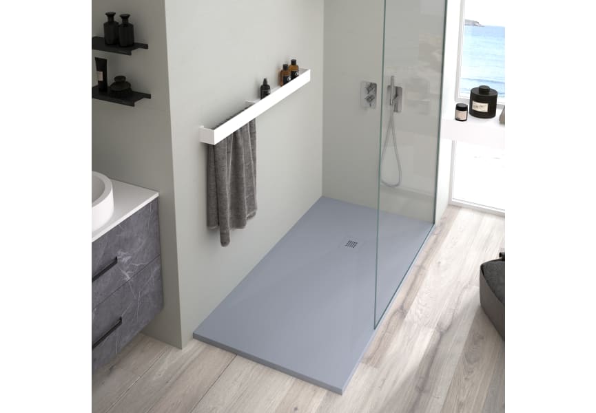 Receveur de douche en résine Design Basic Bruntec environnement 4