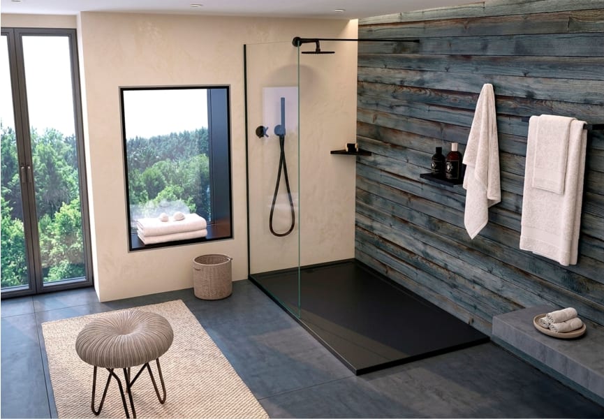Receveur de douche en résine Design Stile Bruntec environnement 2
