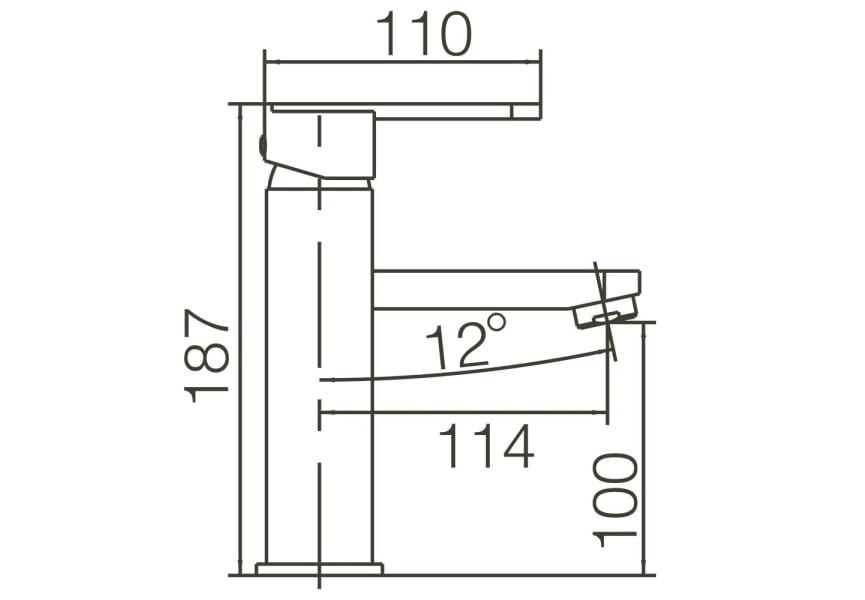 Robinet de lavabo Imex Roma croquis 5