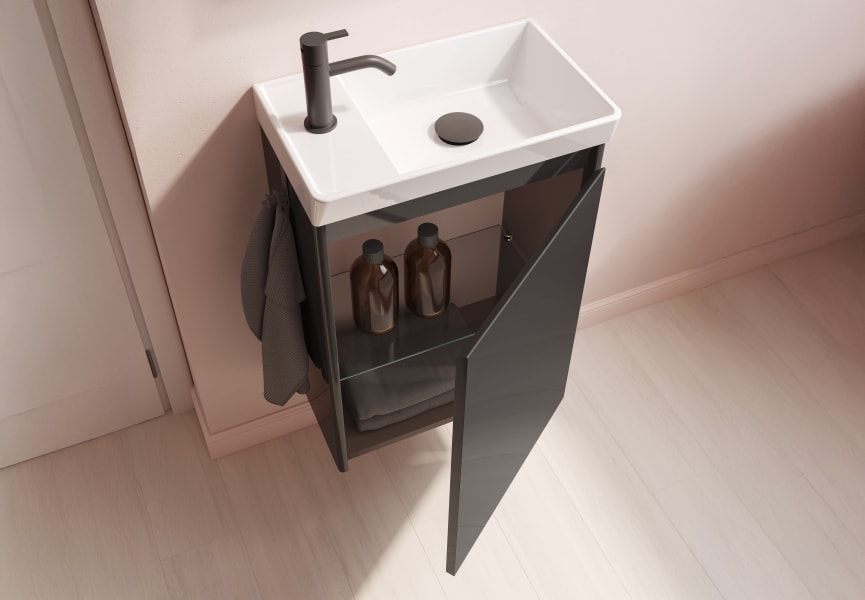 Enjoy Royo ensemble complet de meubles de salle de bain profondeur réduite 27,5 cm détail 4