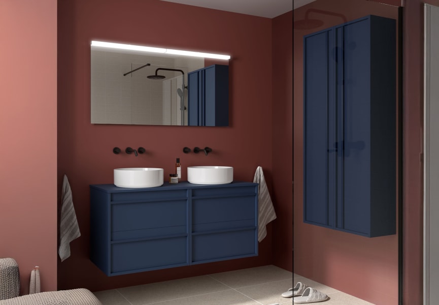 Meubles de salle de bains avec plan de toilette en bois Attila Salgar principal 6