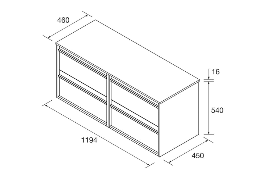 Meubles de salle de bains avec plan de toilette en bois Attila Salgar croquis 9