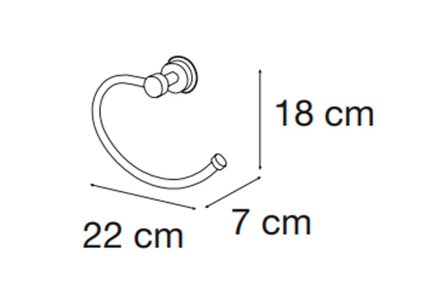 Porte-serviettes de salle de bains Arena Mediterranea de baño croquis 1