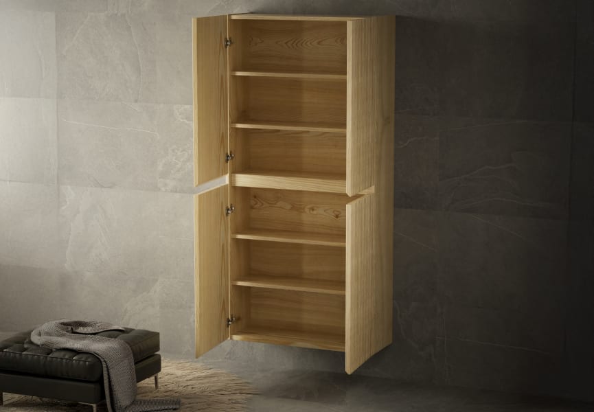 Colonne double 4 portes bois massif Alpes Bruntec Bruntec détail 3