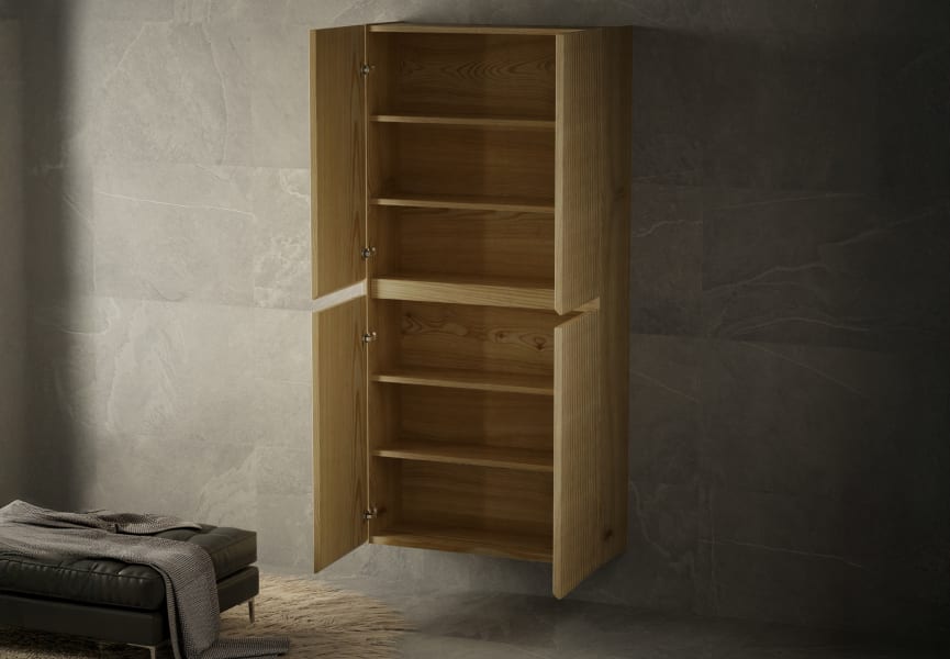 Colonne double 4 portes bois massif Alpes Bruntec Bruntec détail 2