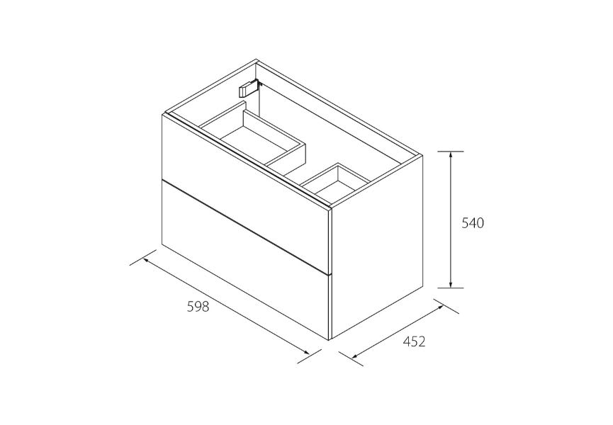 Ensemble meuble-lavabo Morai Salgar croquis 6