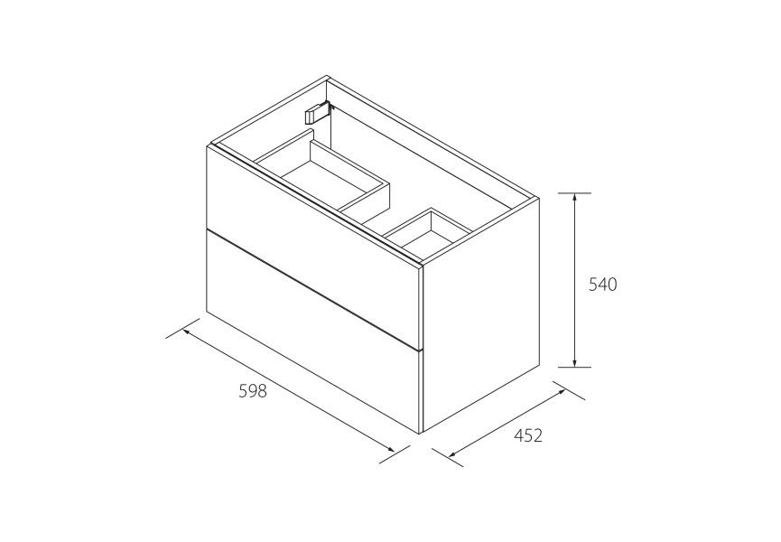 Ensemble meuble-lavabo Morai Salgar croquis 6