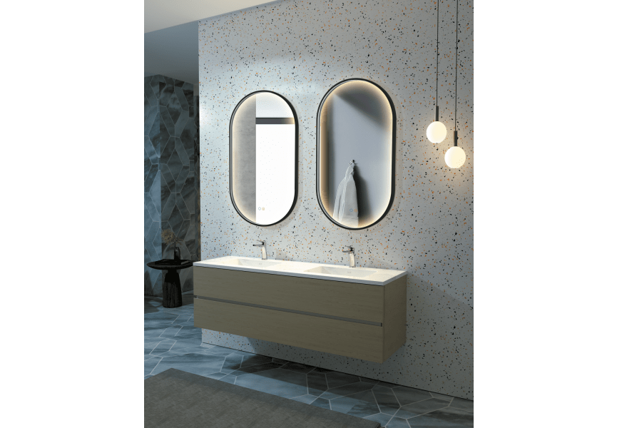 Miroir de salle de bain avec éclairage LED Rio Ledimex environnement 5
