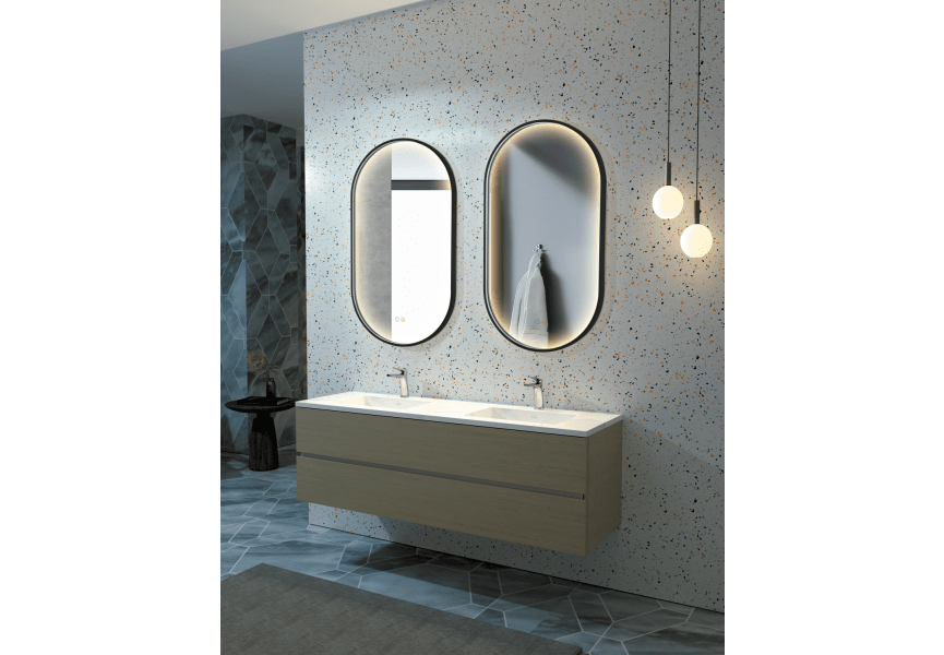 Miroir de salle de bain avec éclairage LED Rio Ledimex environnement 2