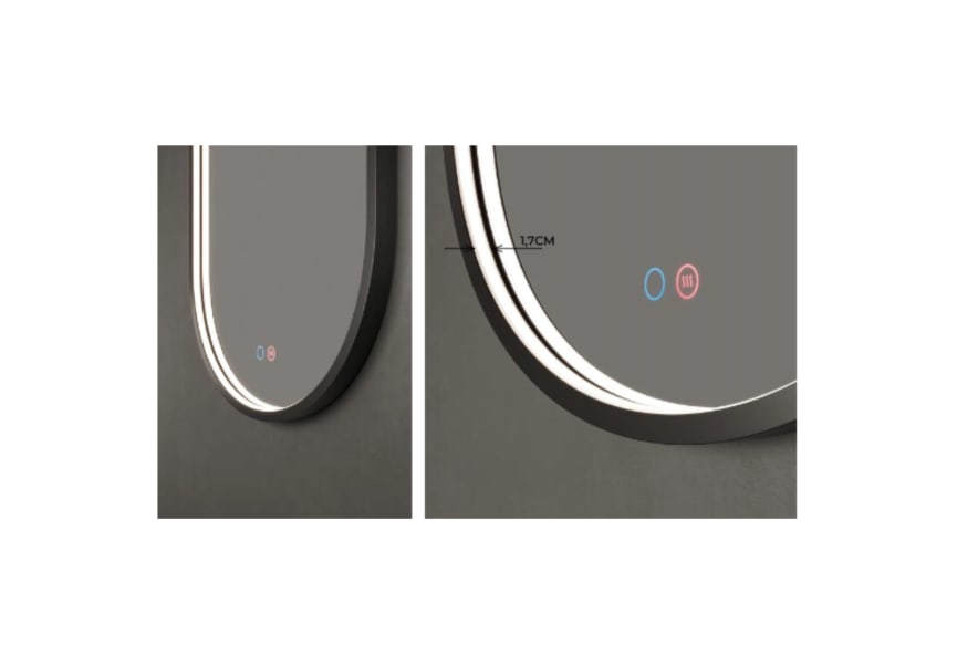 Miroir de salle de bain avec éclairage LED Rio Ledimex détail 3